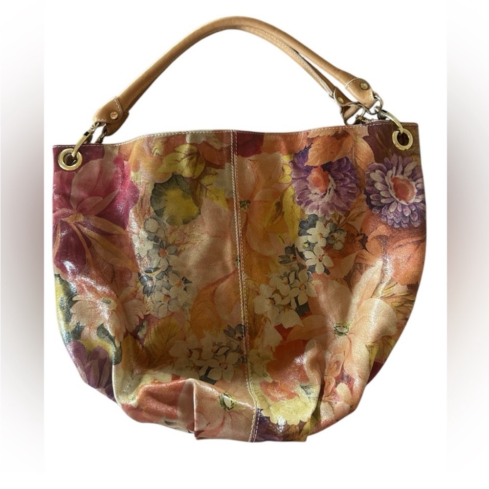 Maurizio Taiuti Leather Floral Purse Handbag Made in Italy Shoulder Bag NWOT